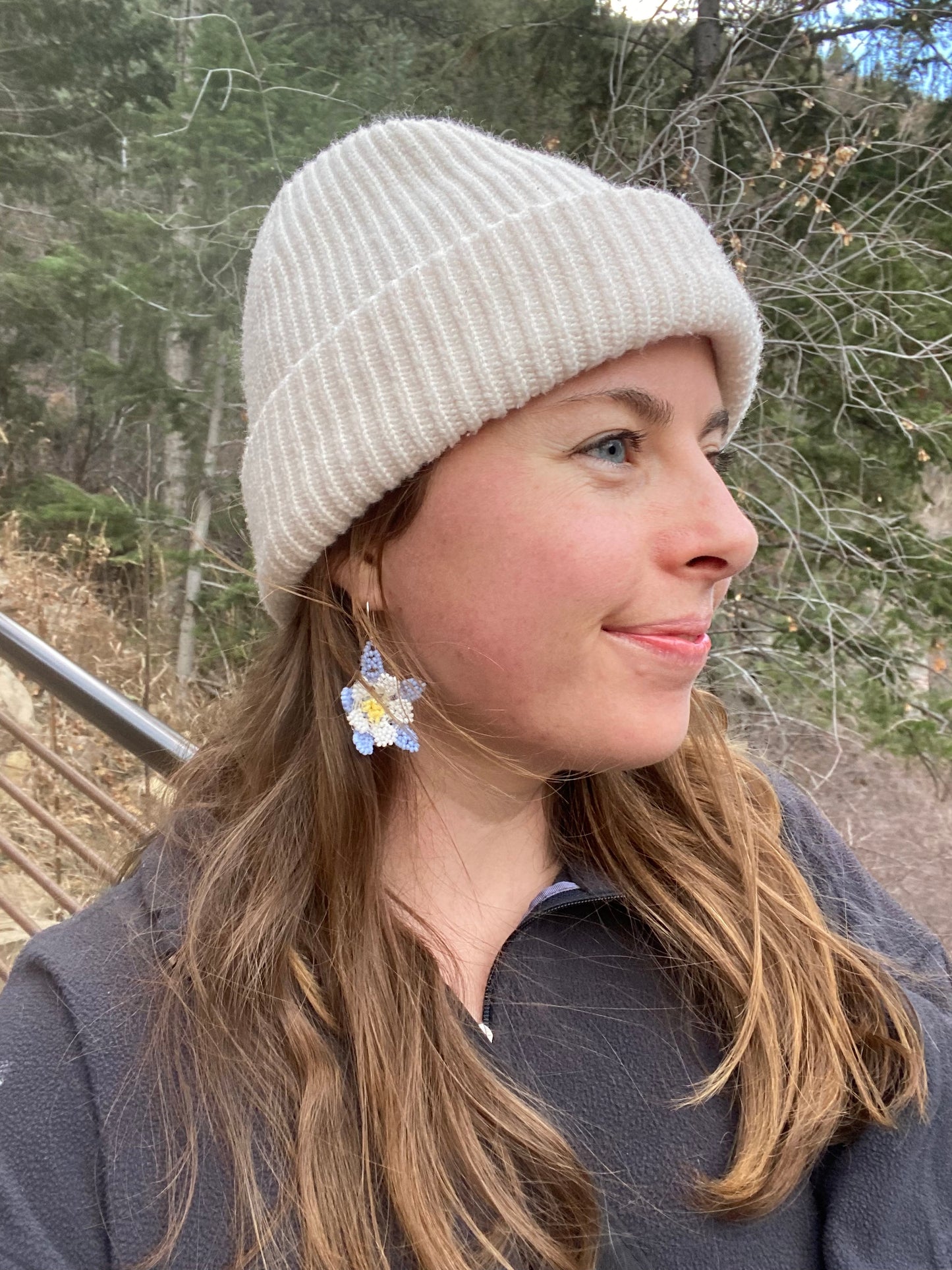 Dusty pink columbine flowers