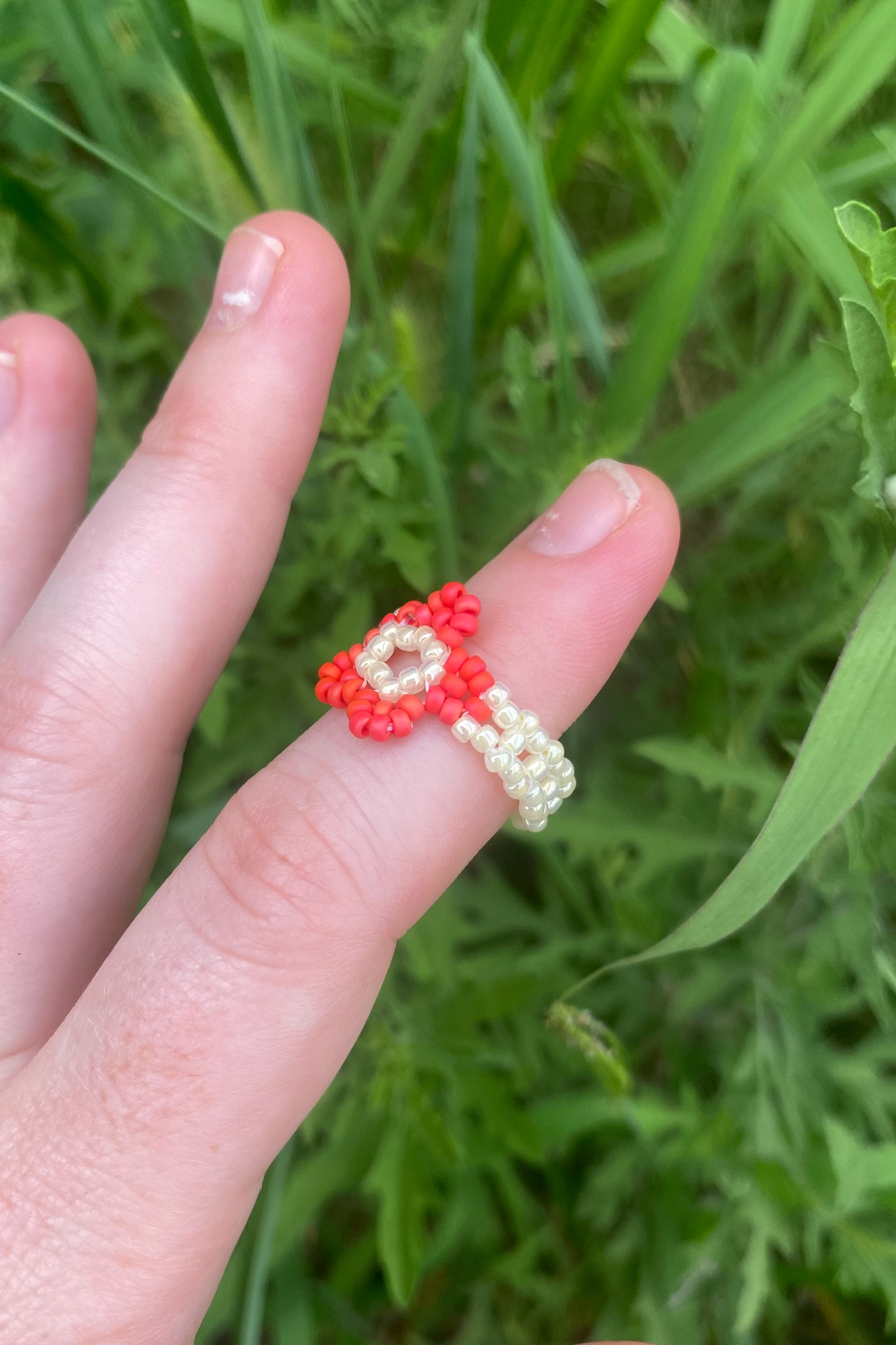 Fuchsia and pearl cinque ring (7)