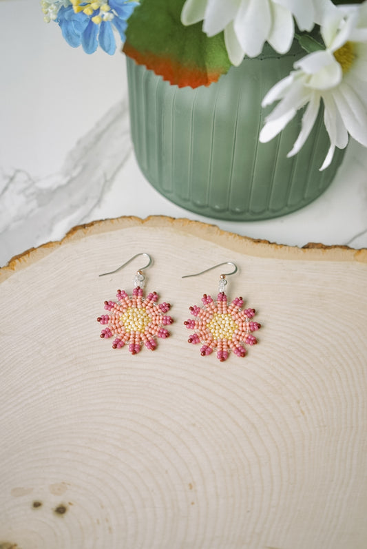 Raspberry-tipped sunburst blossoms