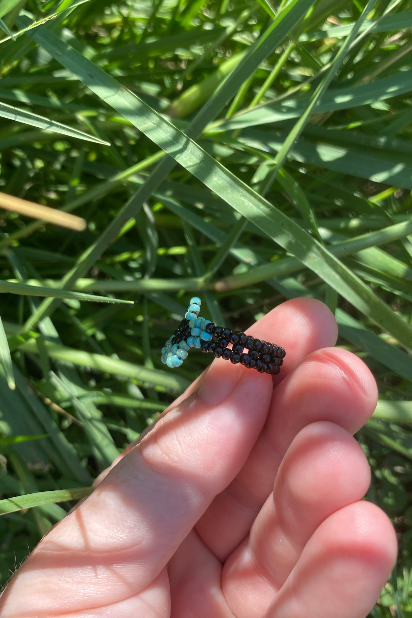 Turquoise and black cinque ring (7)