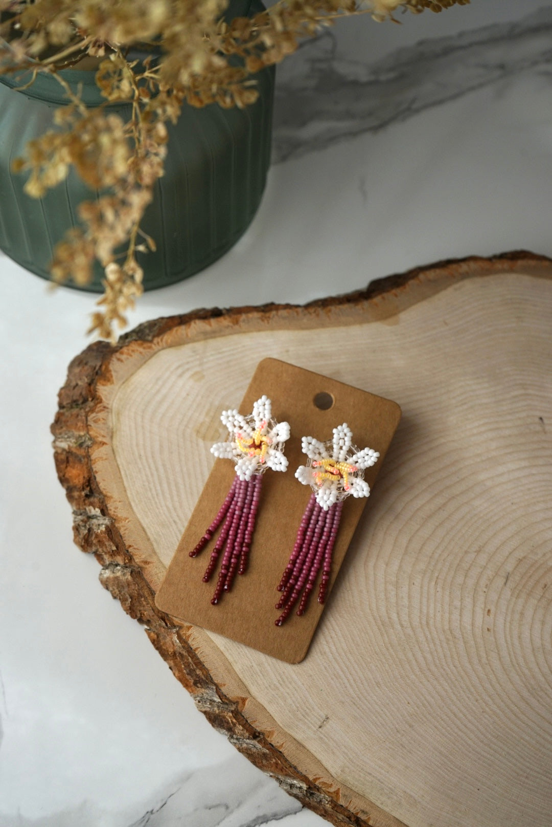 Dewdrop blooms (raspberry studs)