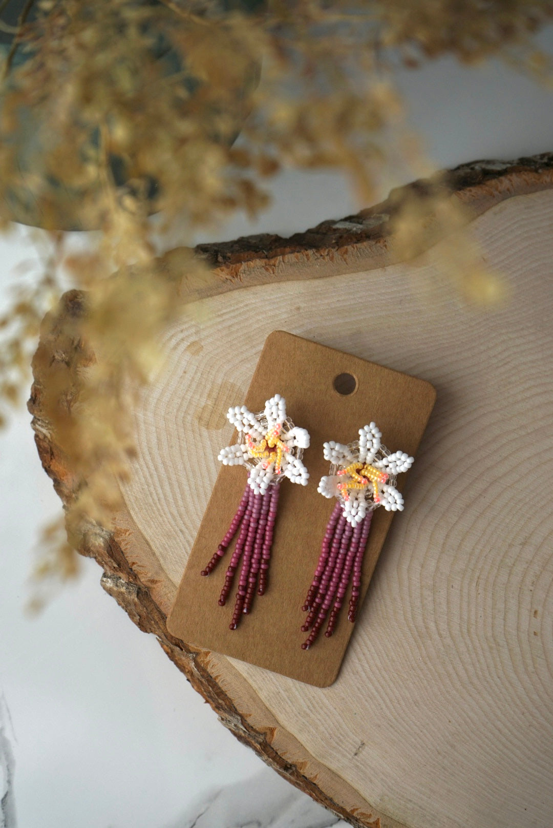 Dewdrop blooms (raspberry studs)