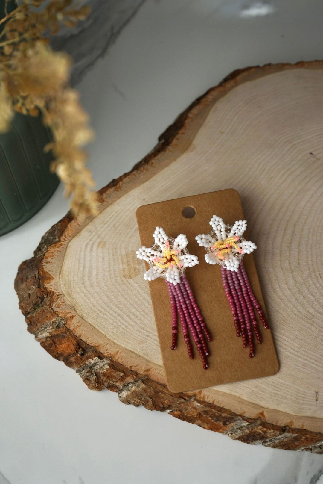 Dewdrop blooms (raspberry studs)