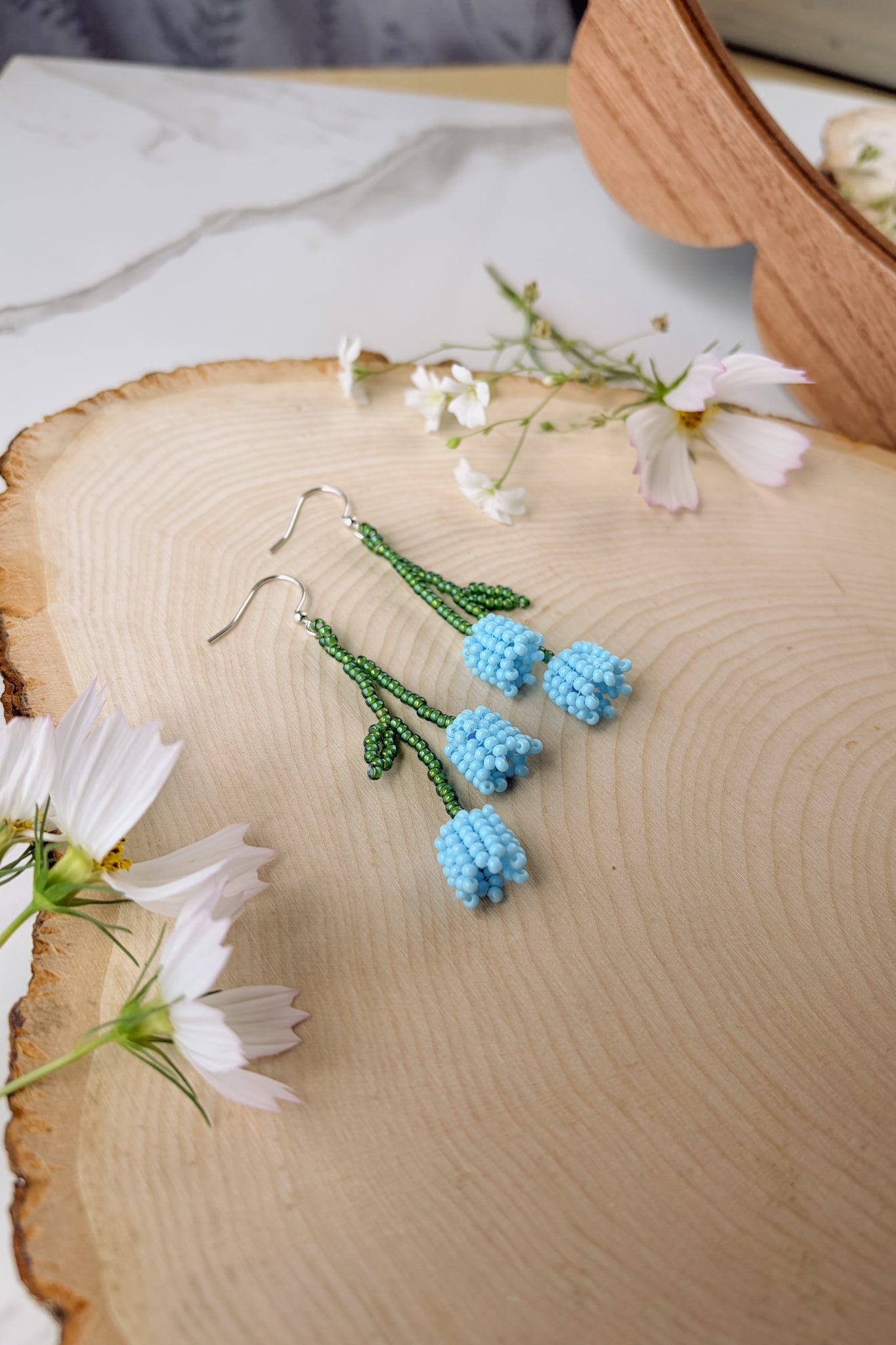 Baby blue bellflowers
