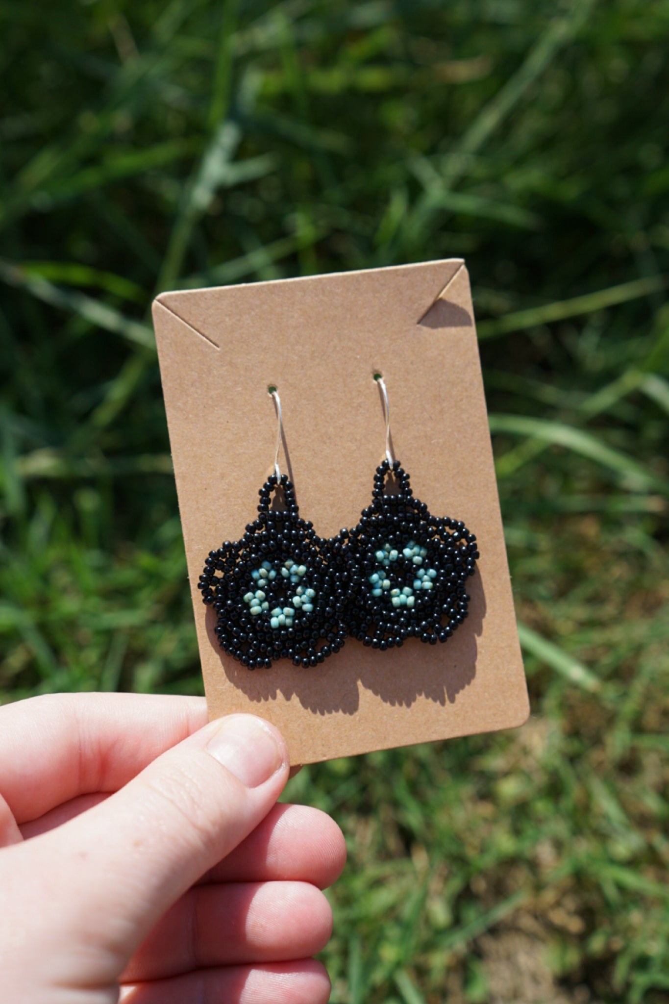 Black and turquoise blooms