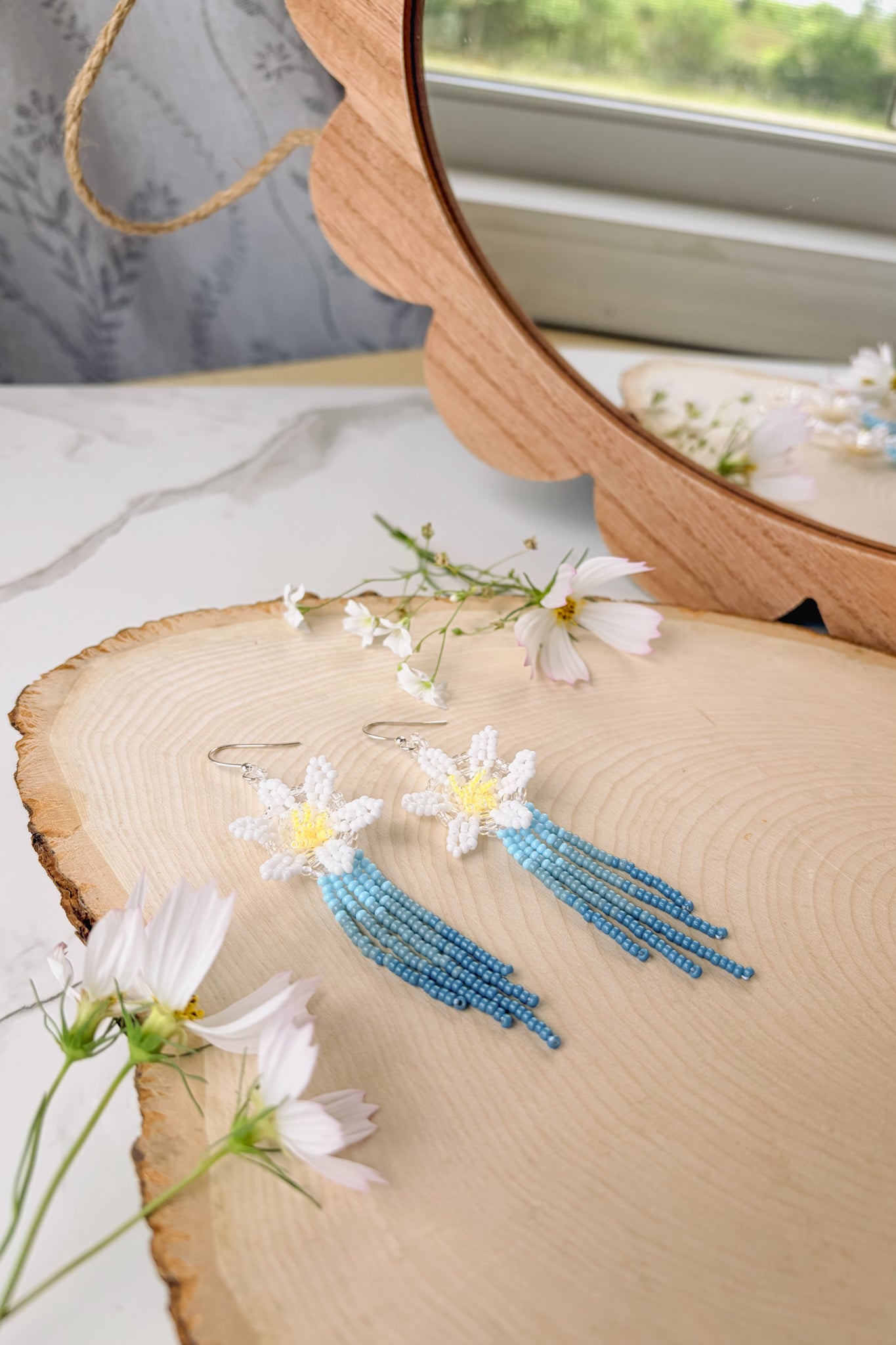 Dewdrop blooms (soft blue)