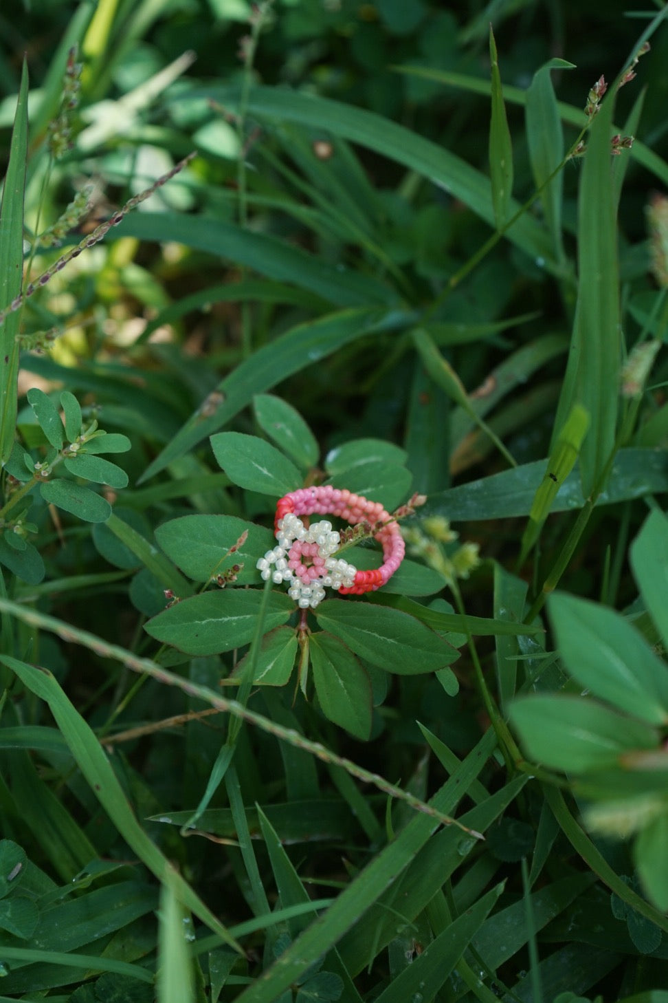 Pink sherbet cinque ring (8.5)
