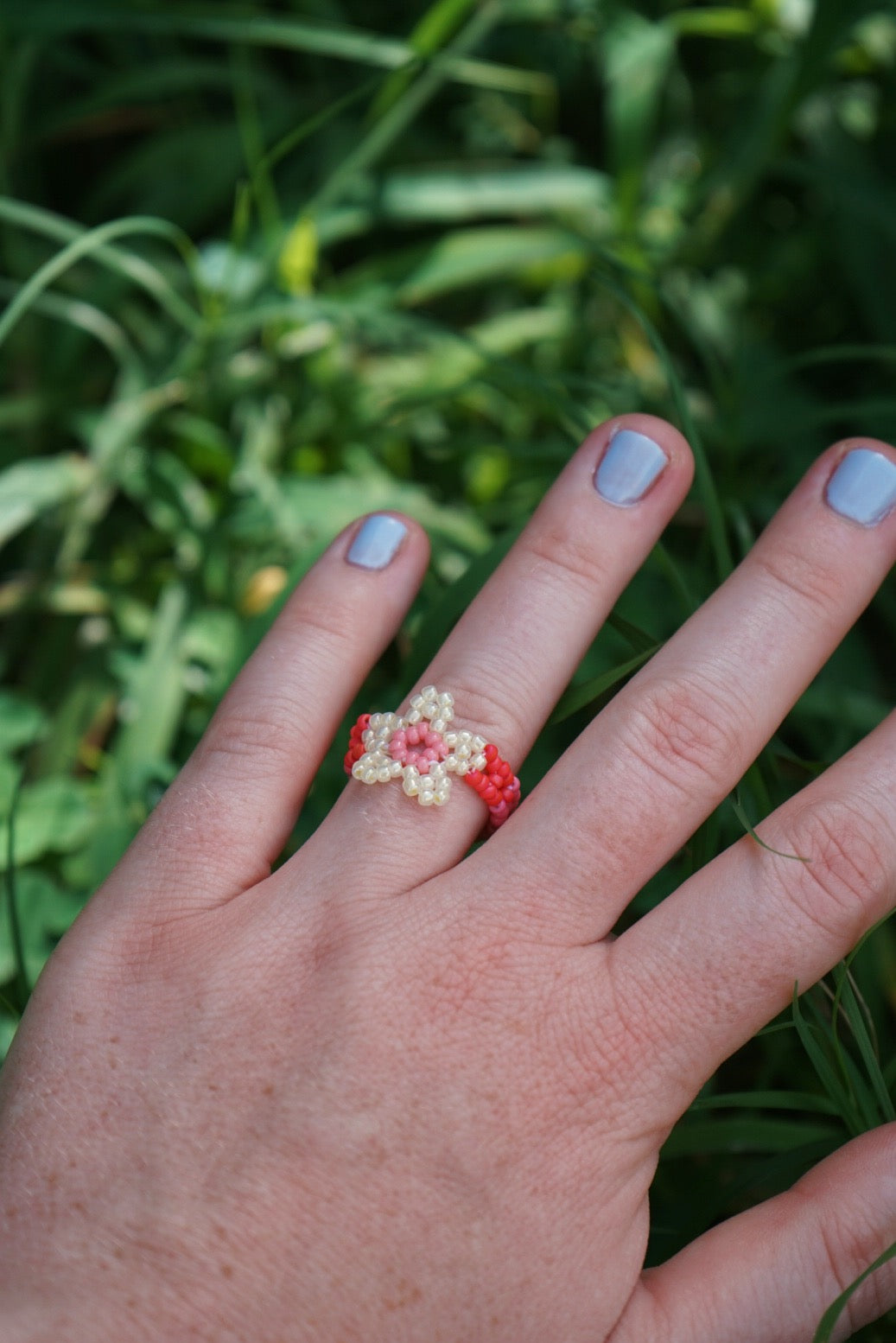 Pink sherbet cinque ring (8.5)