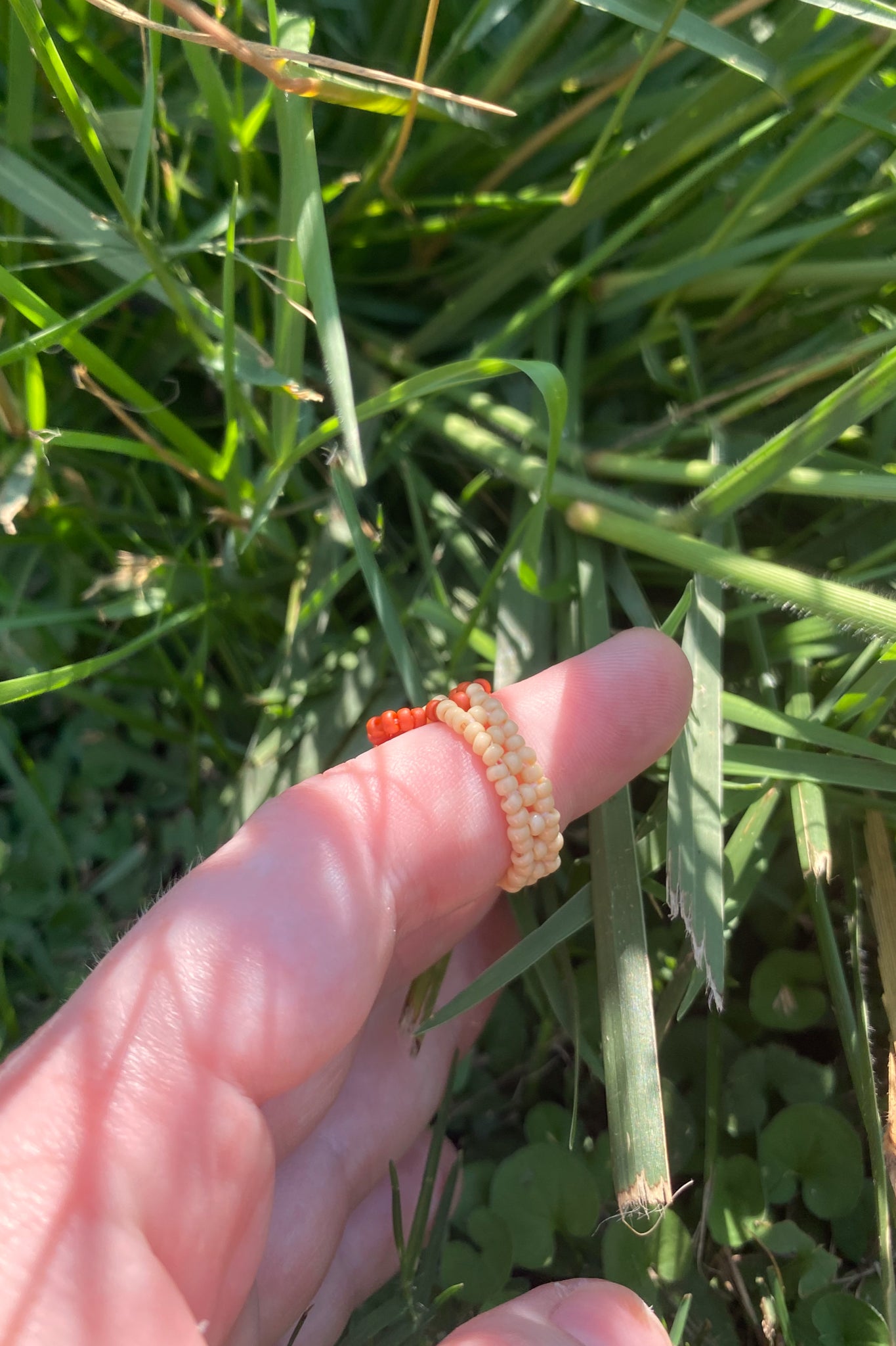 Rust red and wheat cinque ring (6)