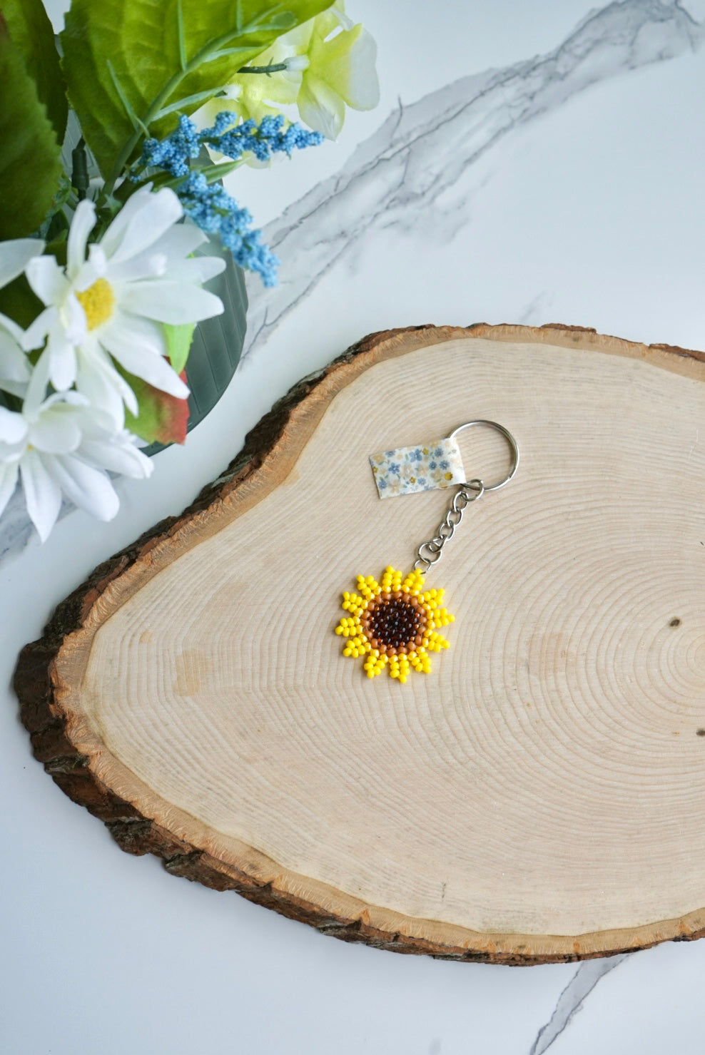 Sunflower keychain