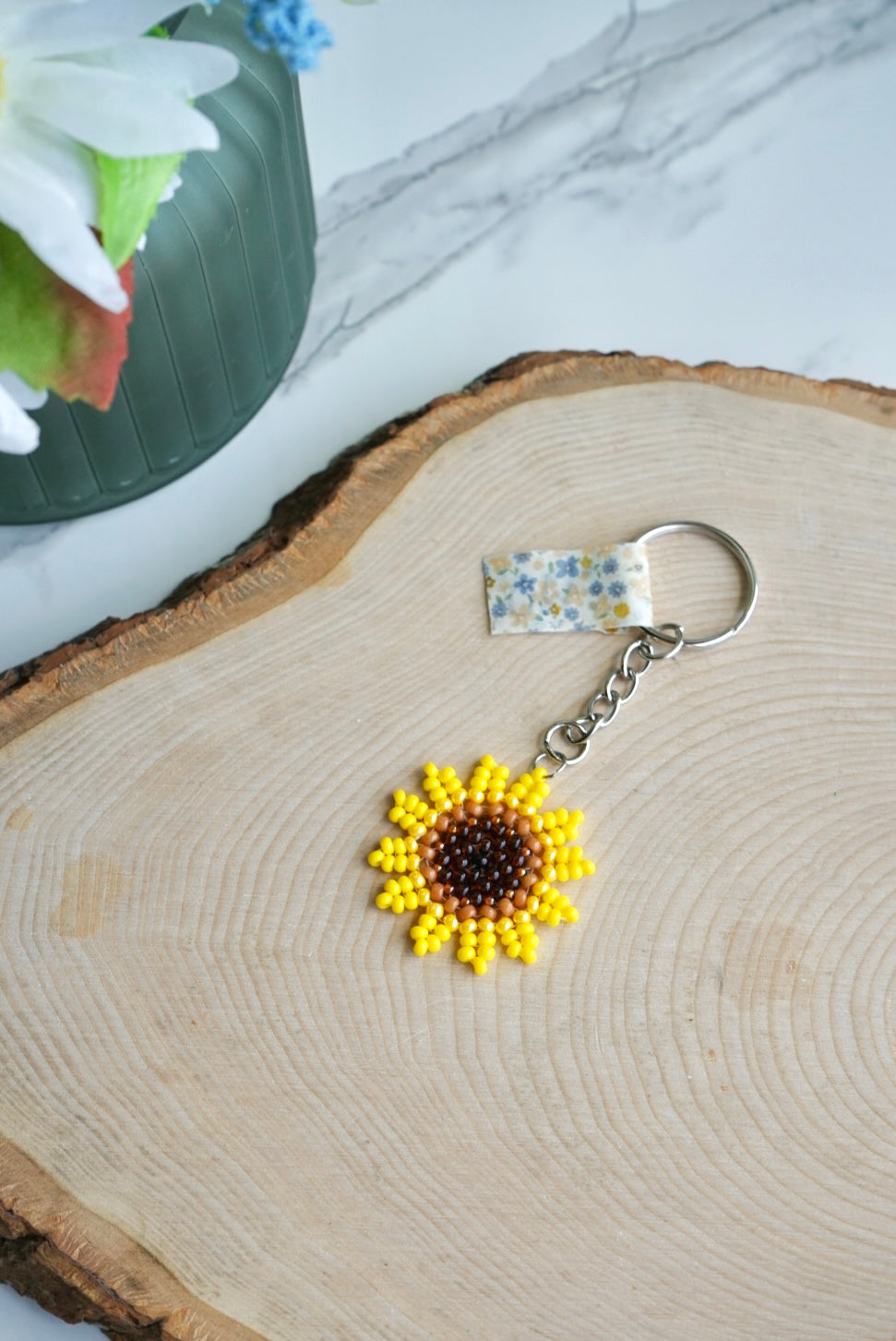 Sunflower keychain